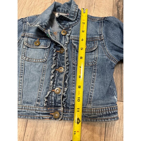 Tommy Hilfiger Baby Denim Jacket 12-18 Months Blue Jean Ruffle Button-Up - Picture 9 of 13